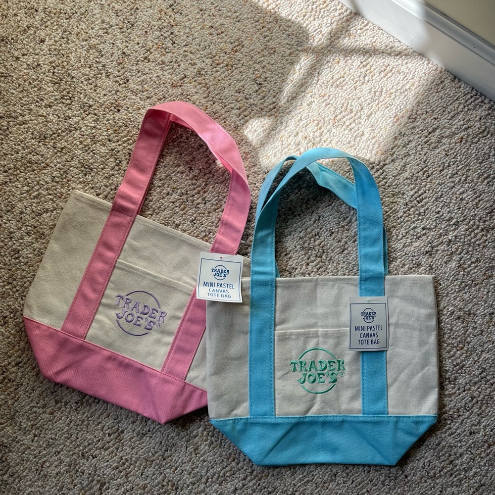 Trader Joe’s Mini Pastel Canvas Totes (set of 2)